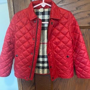 Authentic Burberry red  size 3Y toddler jacket- Gently used